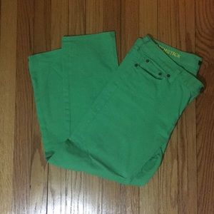 J Crew Green Matchstick Jeans